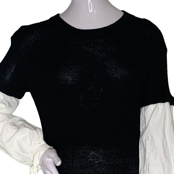 Devlin Black Twofer Layered Sweater Dress Long Sleeve Size XS - Picture 4 of 8